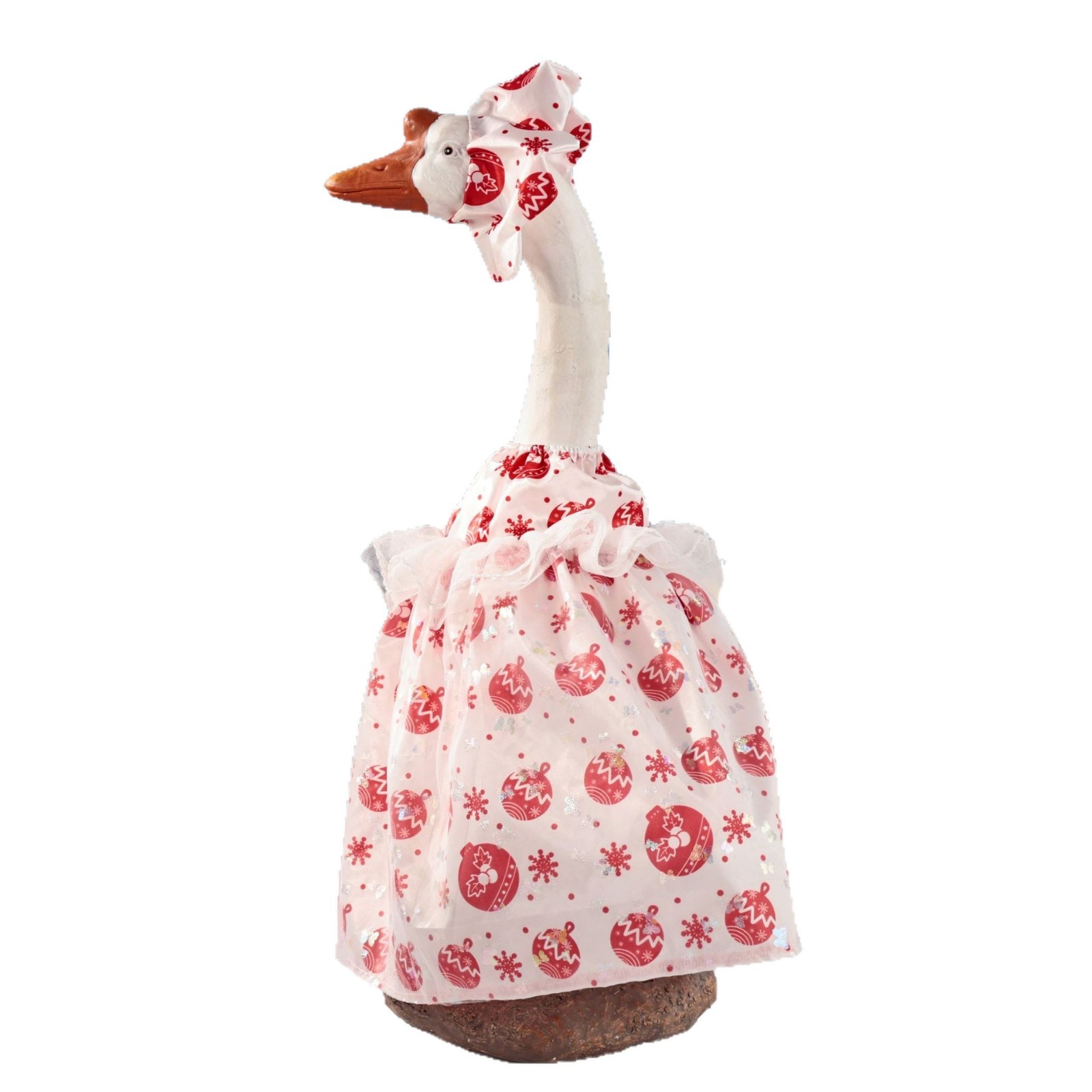 Christmas Santa Porch Goose Costume, 23 Inch Outfit for Simulated White Goose Christmas Yard Decor - Image 3