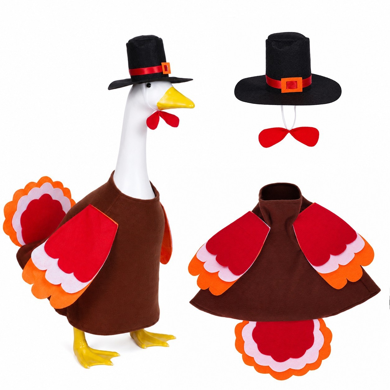 2026 New Thanksgiving Porch Goose Outfit, 23 Inch Goose Costume for Outdoor Yard Lawn Party Decor - Image 3