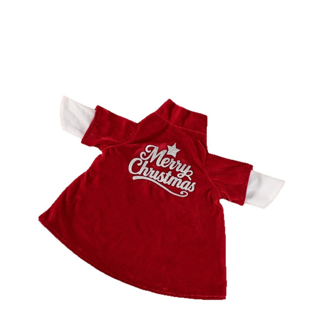 Christmas Santa Porch Goose Outfit, Holiday Costume for 17 & 23 Inch Simulated White Goose Ornament - Image 3