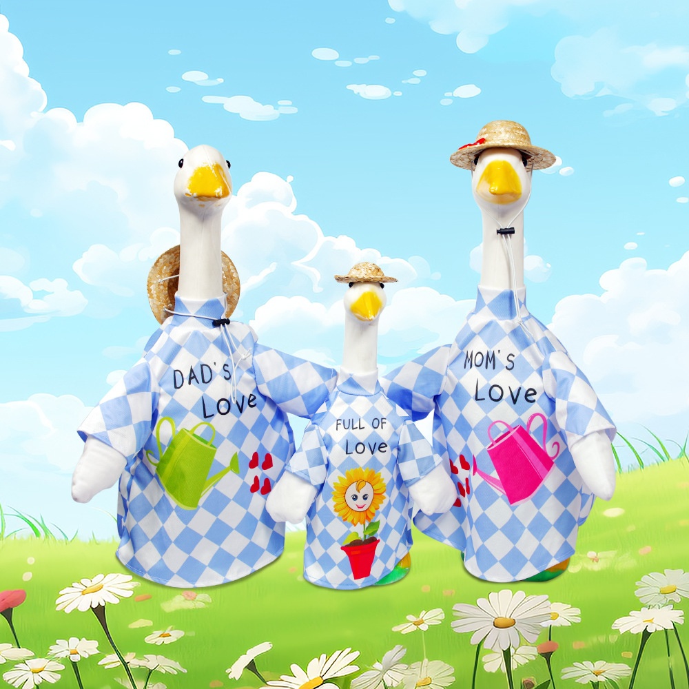Porch Goose Decor Outfit, Parent-child Style Clothes for 23 Inch & 17 Inch Lawn Goose