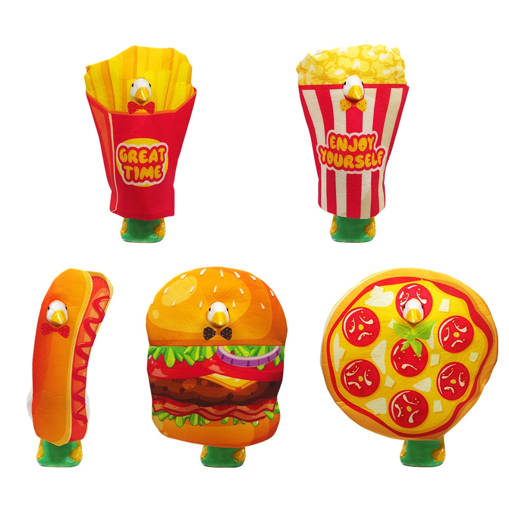 New Porch Goose Outfit, Fast Food Cosplay Series, Hamburger Pizza French Fries Popcorn Hot Dog Costume for Porch Goose - Image 2