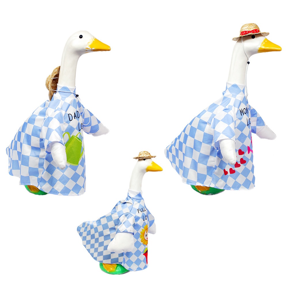 Porch Goose Decor Outfit, Parent-child Style Clothes for 23 Inch & 17 Inch Lawn Goose - Image 2