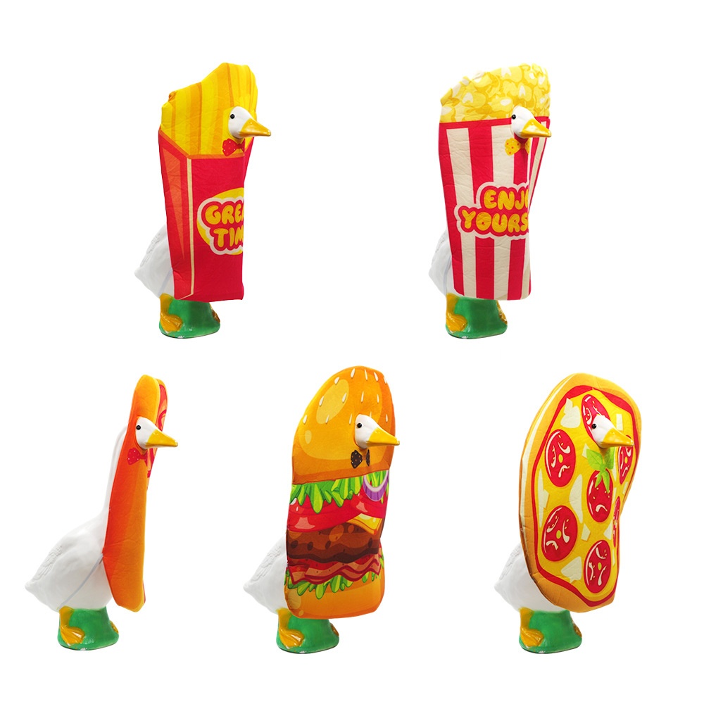 New Porch Goose Outfit, Fast Food Cosplay Series, Hamburger Pizza French Fries Popcorn Hot Dog Costume for Porch Goose - Image 5