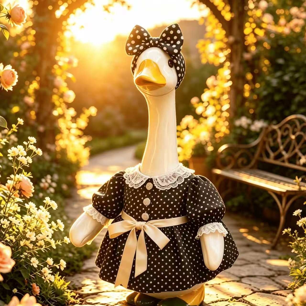 New Garden Porch Goose Clothes, 23 Inch Lawn Goose Outfit, Outdoor Yard Sculpture Festival Decor - Image 5