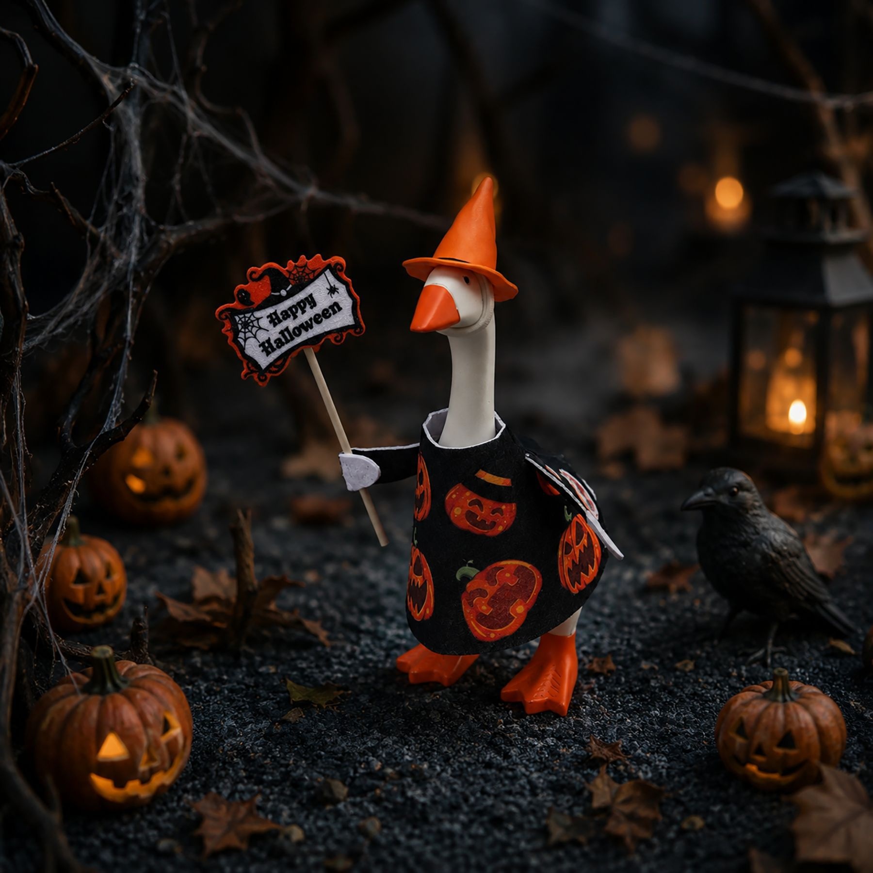 New Porch Goose Halloween Hanging Ornament, Pumpkin Ghost & Skull Design, Ghost Festival Home Party Mini Decor Pendant - Image 4