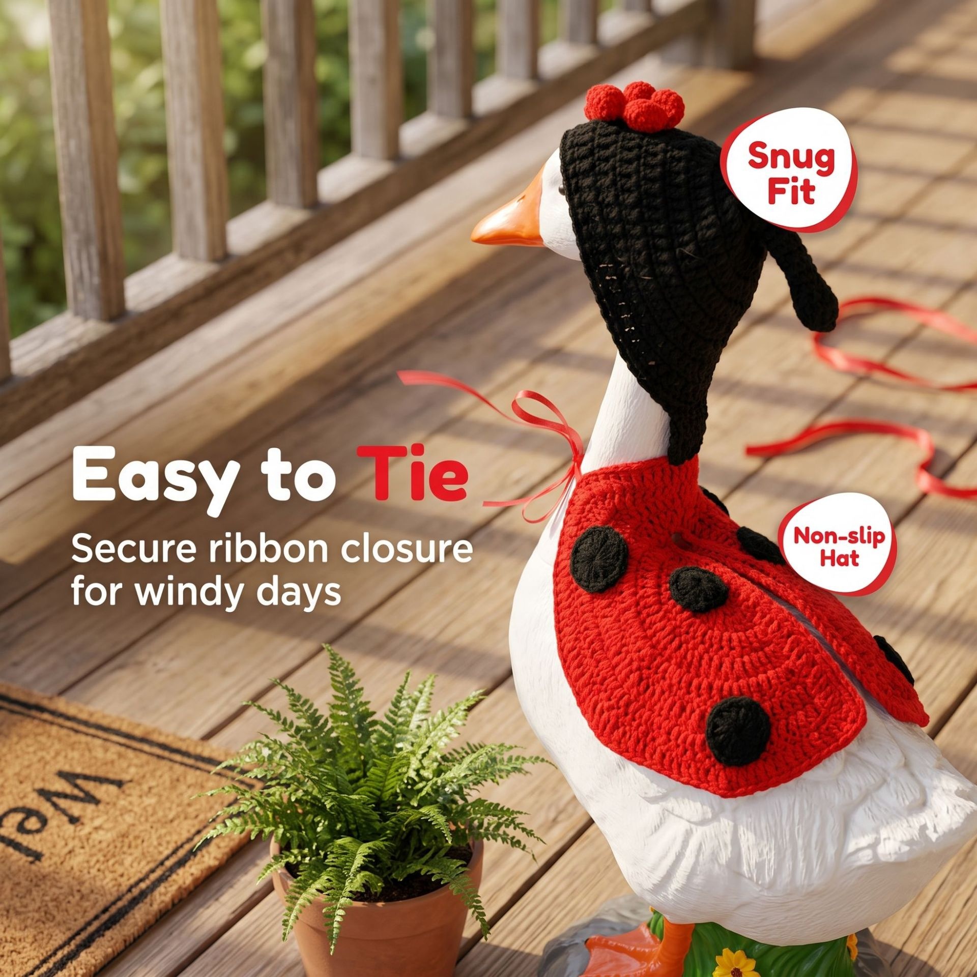 23 Inch Porch Goose Outfit, Jungle Beetle Costume, Porch Goose Clothing, Summer Goose Decor - Image 4