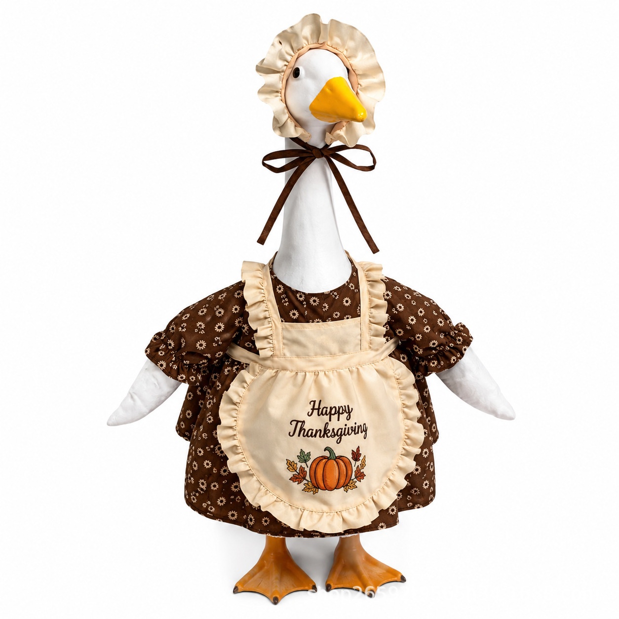 New Thanksgiving Porch Goose Outfit, Cute Maple Leaf Printed Porch Goose Clothing - Image 3