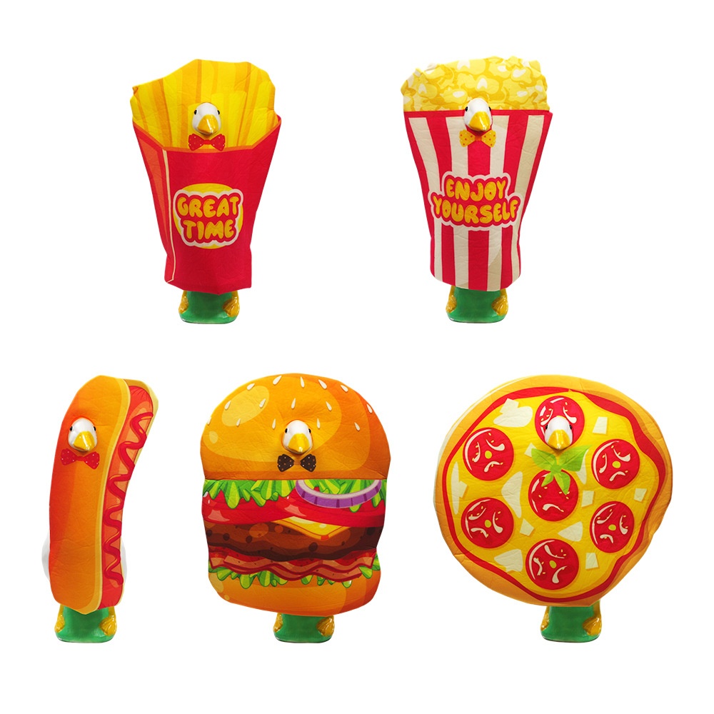 New Porch Goose Outfit, Fast Food Cosplay Series, Hamburger Pizza French Fries Popcorn Hot Dog Costume for Porch Goose - Image 3