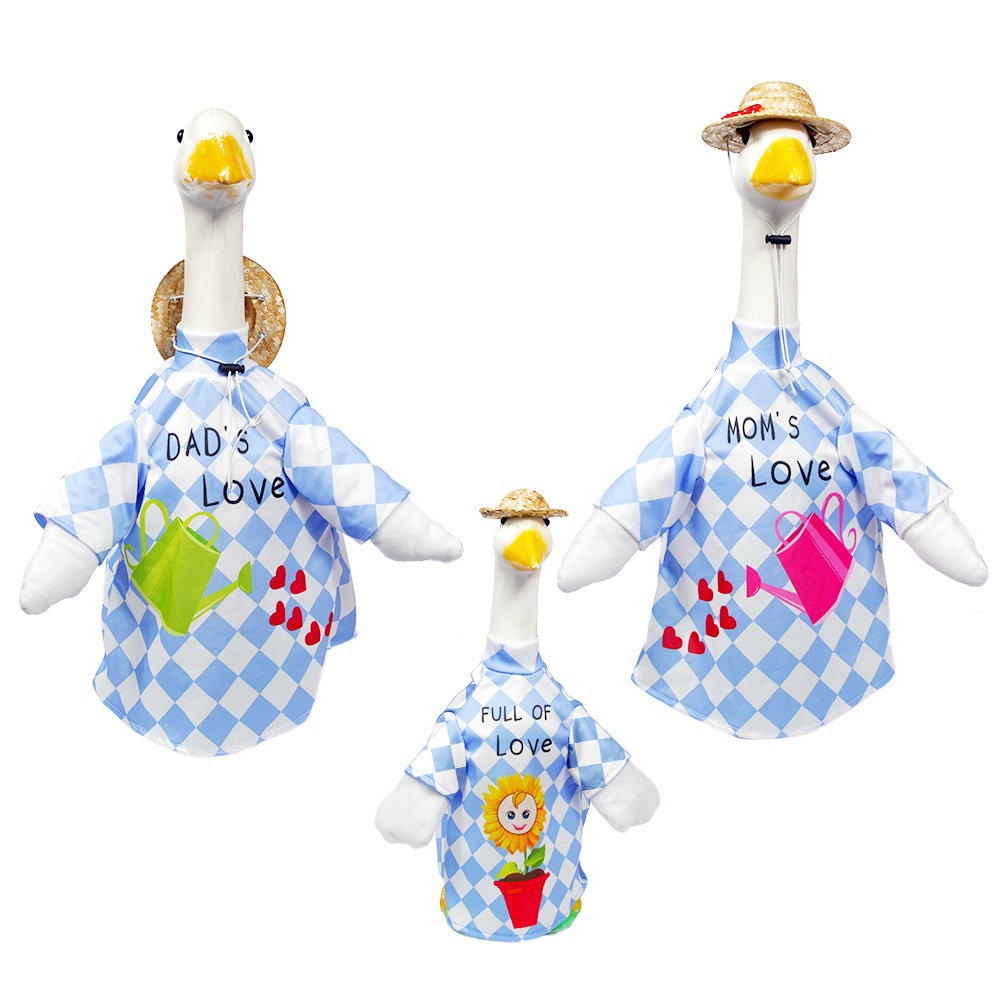 Porch Goose Decor Outfit, Parent-child Style Clothes for 23 Inch & 17 Inch Lawn Goose - Image 3