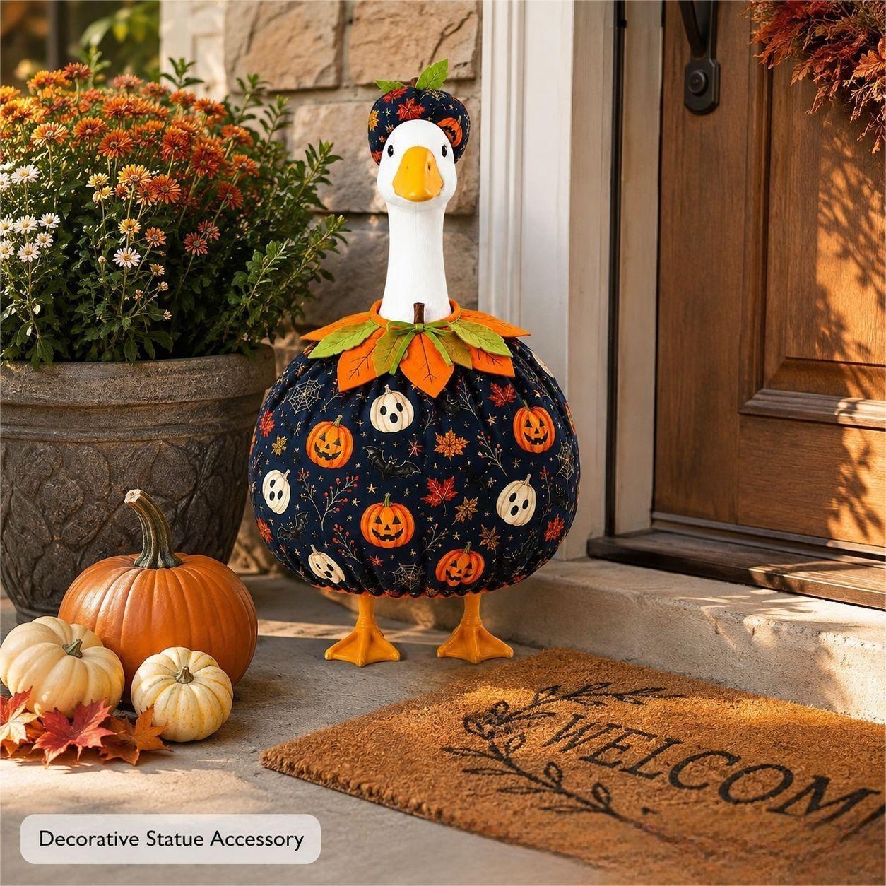 New Porch Goose Costume, Black White Yellow Pumpkin Outfit, Halloween Lawn Garden Decor - Image 5