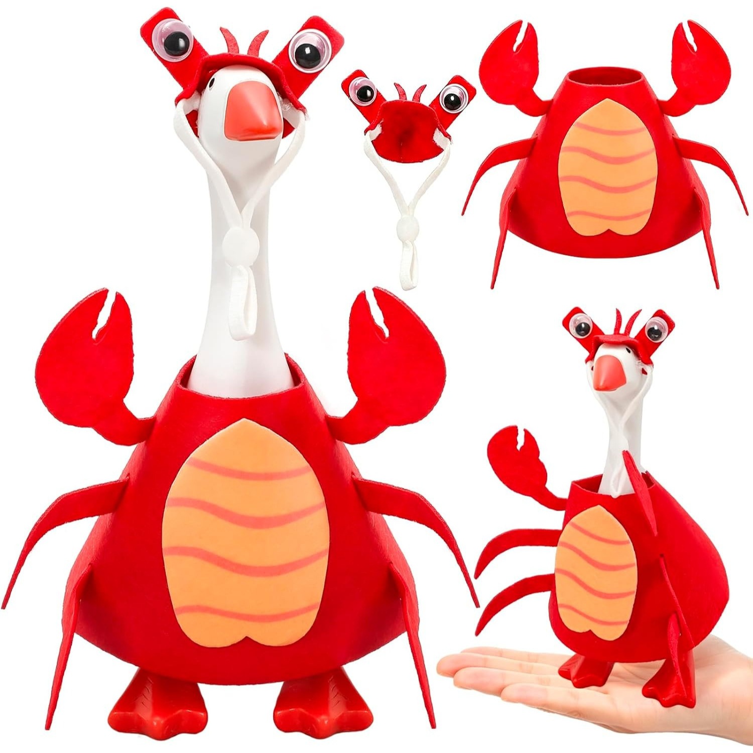 7 Inch Cute Desktop Goose Lobster Outfit, Home Office Goose Costume