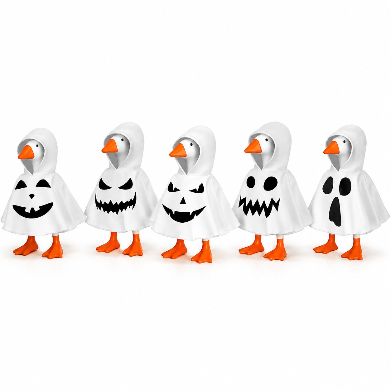 Mini Desktop Goose Costume, White Cloth Ghost Outfit, Kitchen Bedroom Office Decor - Image 2