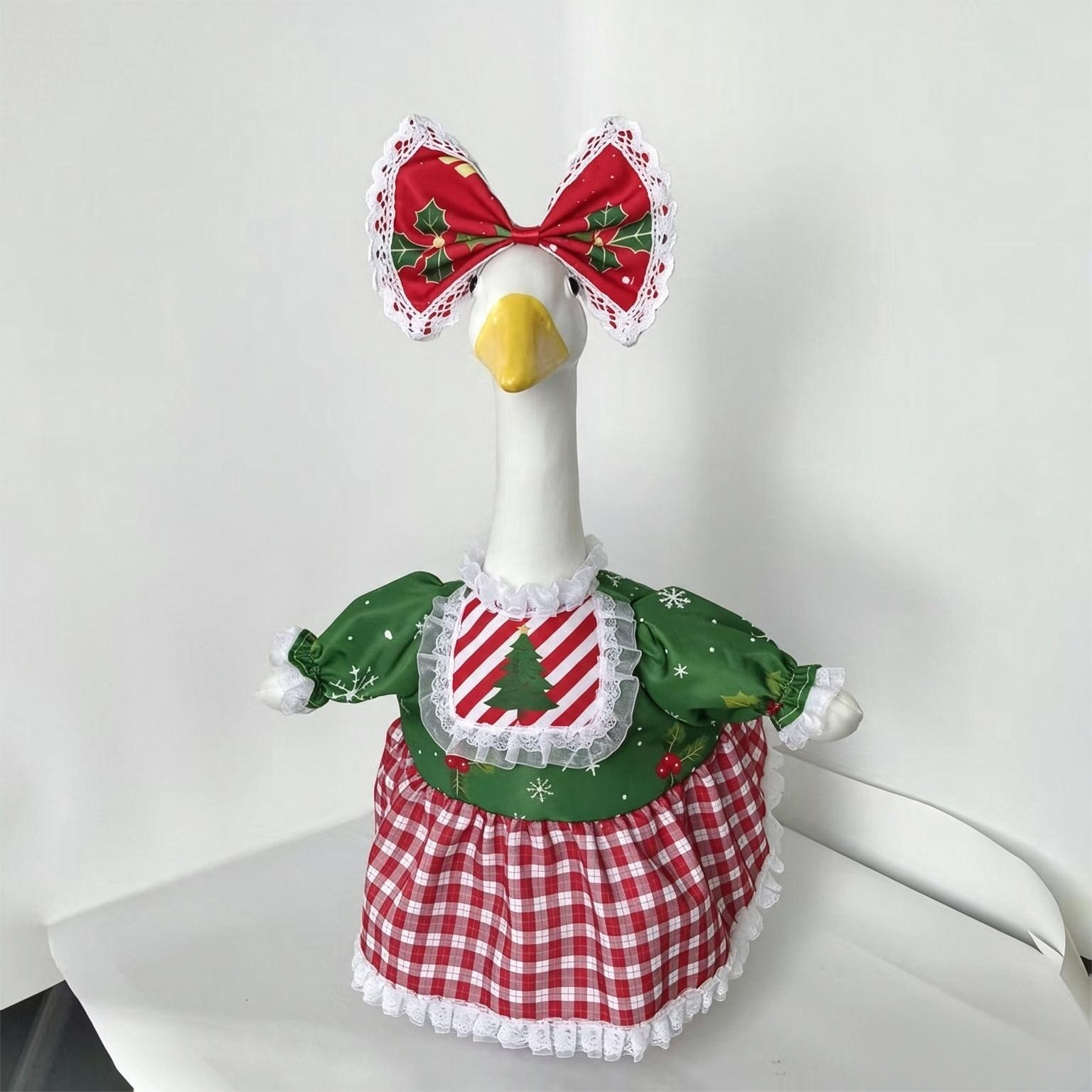 Christmas Lace Skirt Porch Goose Costume, 23 Inch Princess Goose Outfit - Image 2