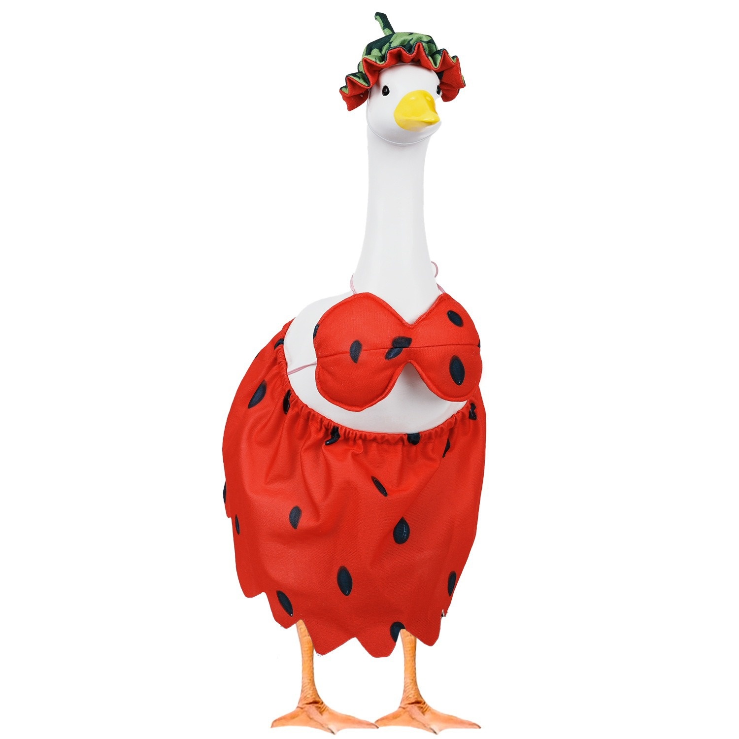 New Porch Goose Costume, Watermelon Bikini Outfit, 23 Inch Yard Lawn Garden Decor - Image 2