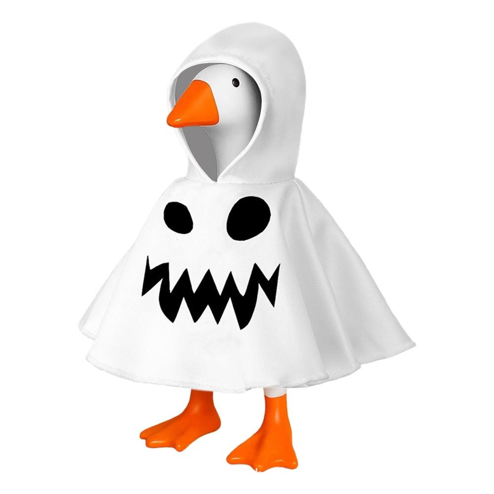Mini Desktop Goose Costume, White Cloth Ghost Outfit, Kitchen Bedroom Office Decor - Image 5