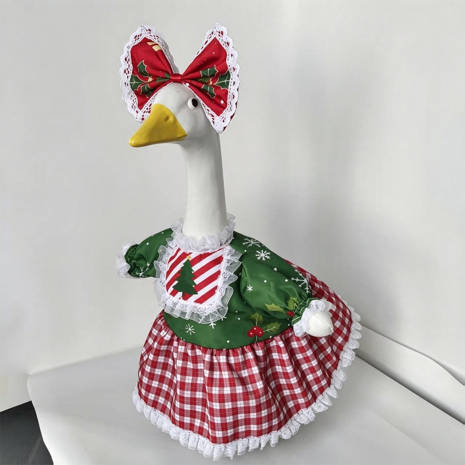 Christmas Lace Skirt Porch Goose Costume, 23 Inch Princess Goose Outfit - Image 5