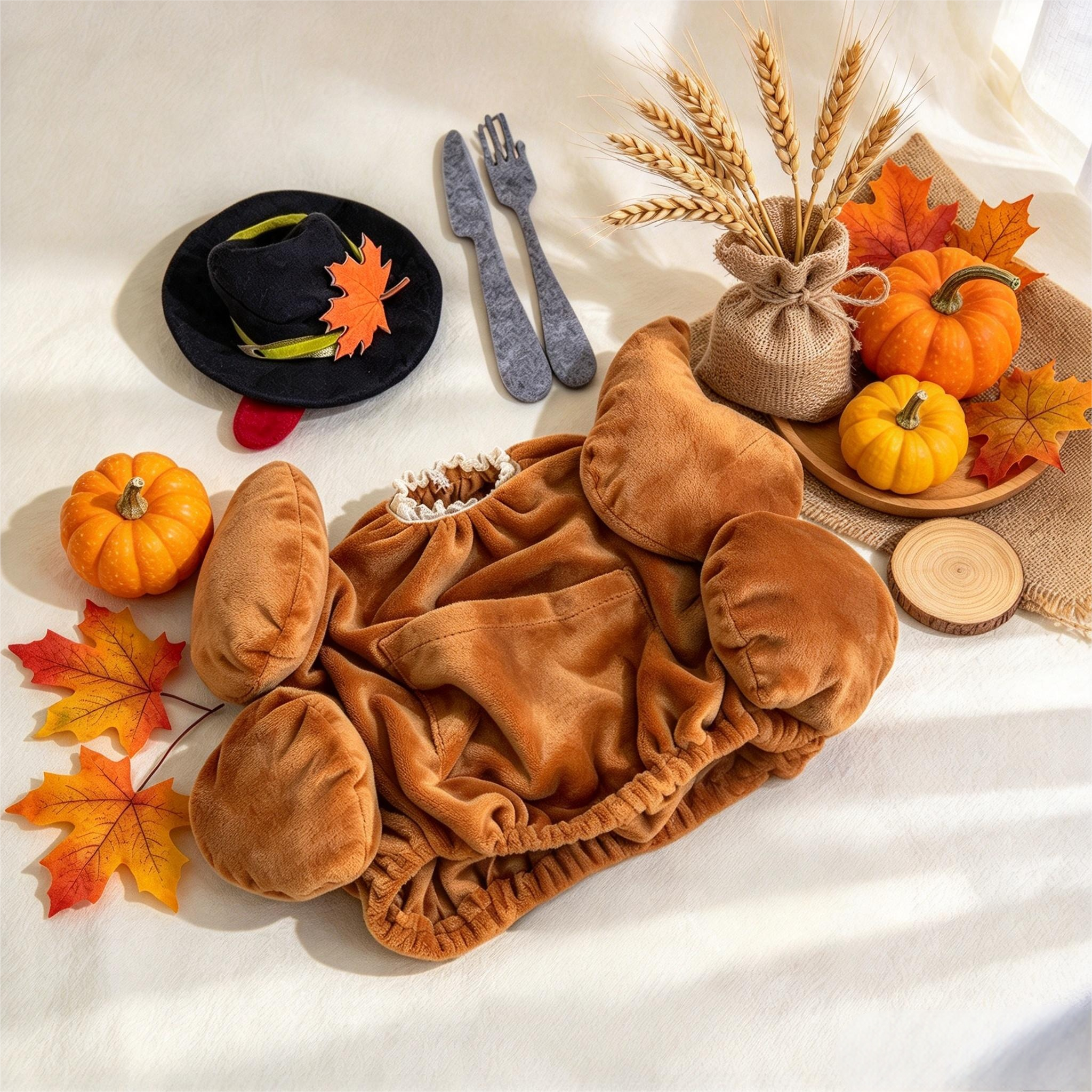 23 Inch Porch Goose Turkey Costume, Lawn Outdoor Garden Porch Goose Outfit, Holiday Decoration Prop - Image 4