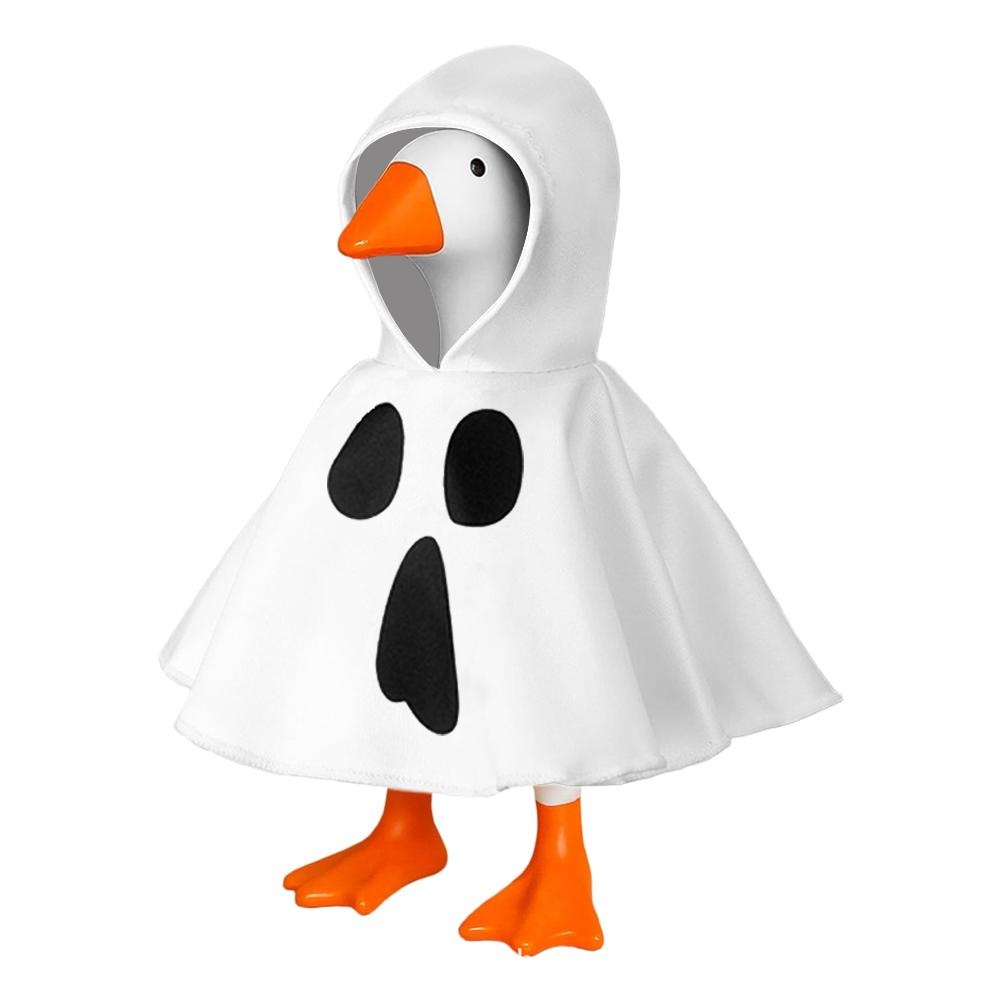 Mini Desktop Goose Costume, White Cloth Ghost Outfit, Kitchen Bedroom Office Decor - Image 4
