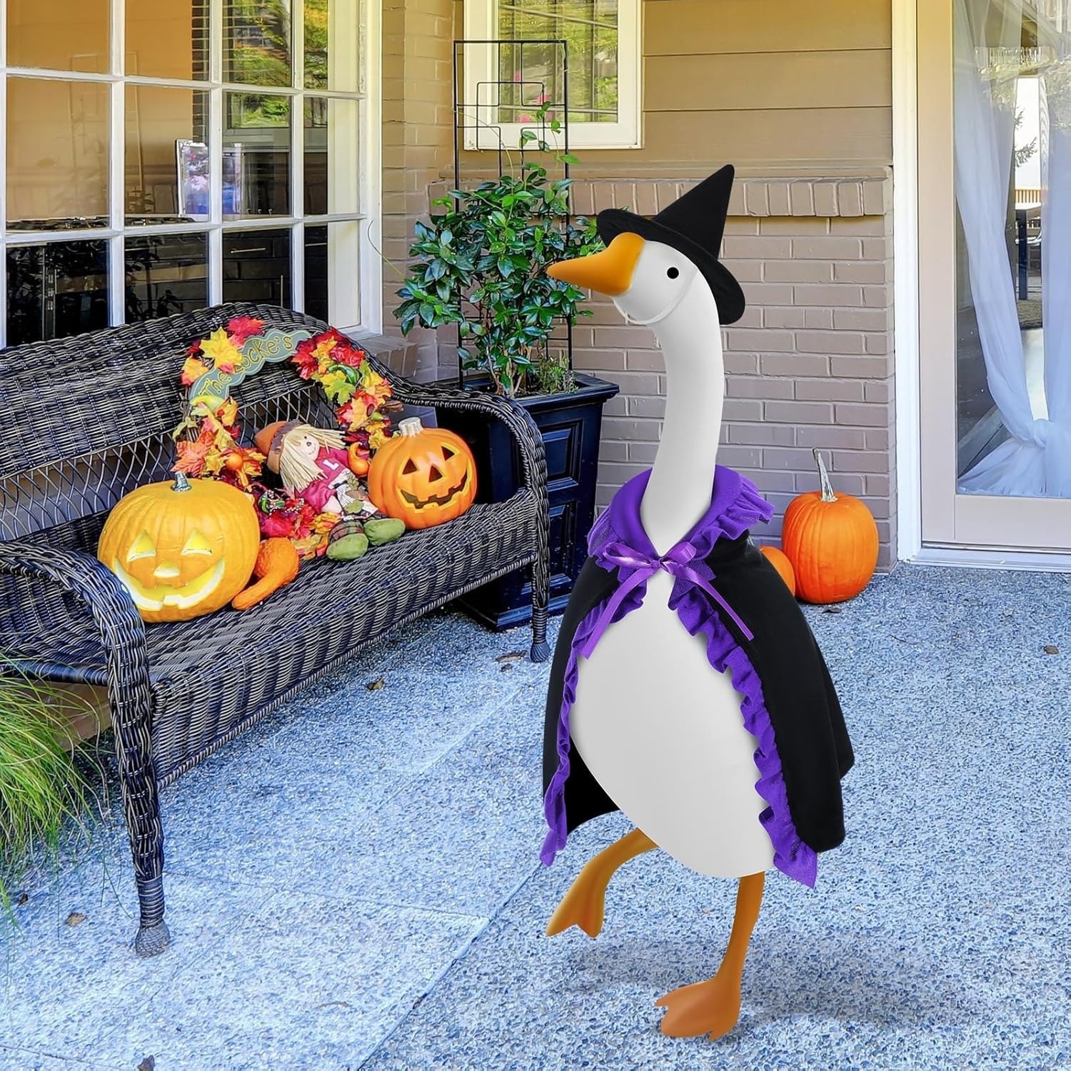 New Porch Goose Costume, Purple Wizard Robe Halloween Outfit, Outdoor Lawn Garden Magic Baron Decor - Image 4