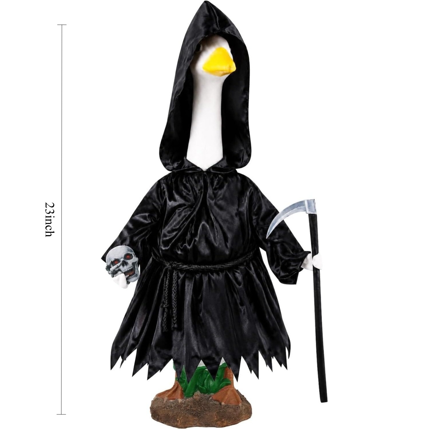 Halloween 23 Inch Porch Goose Grim Reaper Outfit, Party Scene Decor Costume - Image 3