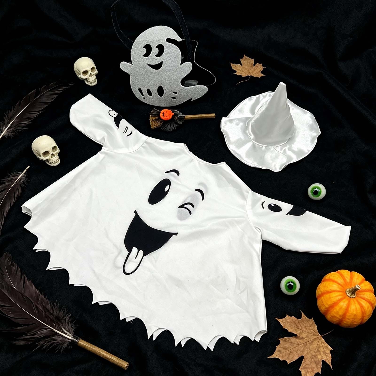 New Halloween White Ghost Porch Goose Costume, Yard Holiday Goose Decor - Image 4
