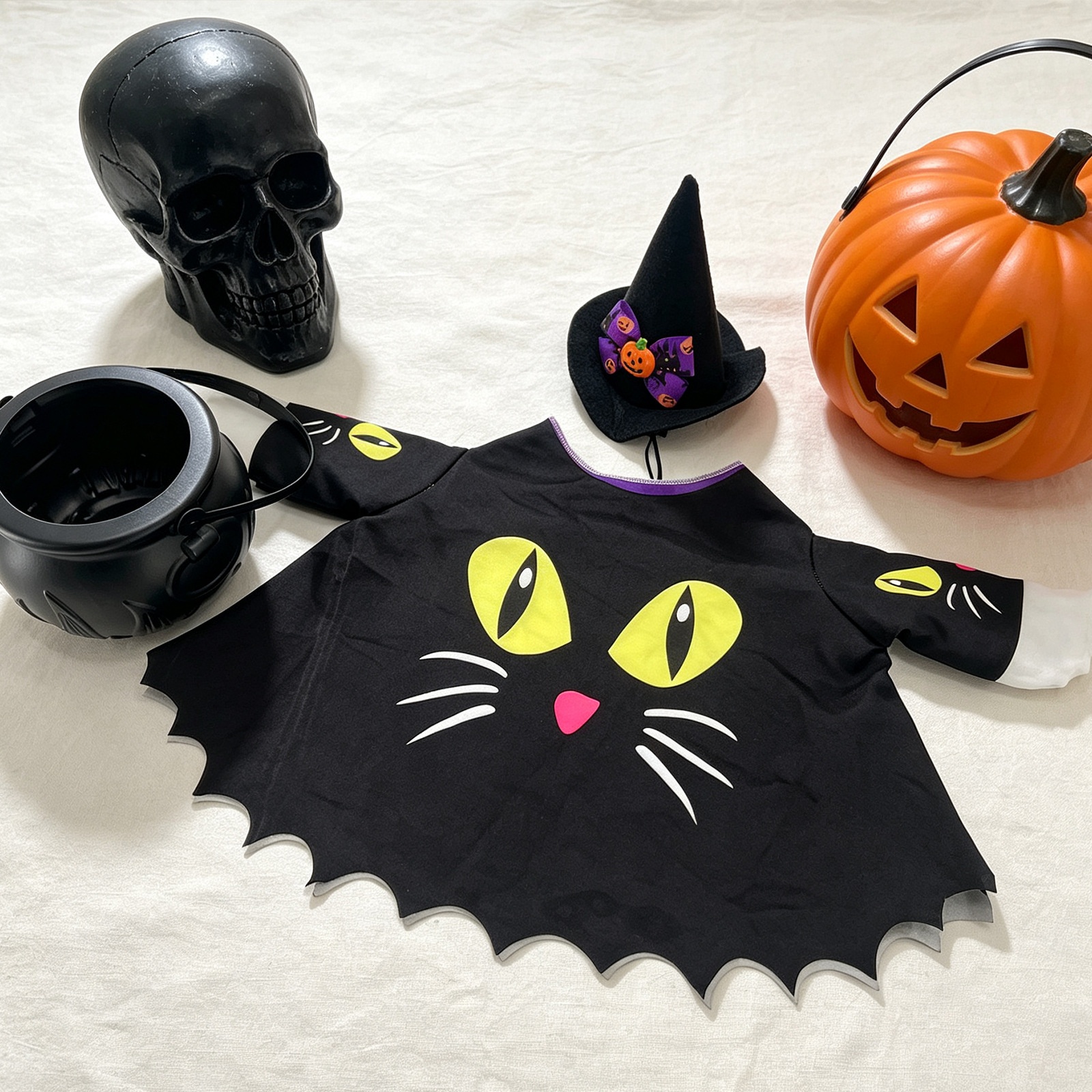New Halloween Black Cat Witch Porch Goose Costume Set, Outdoor Yard Themed Decor - Image 4