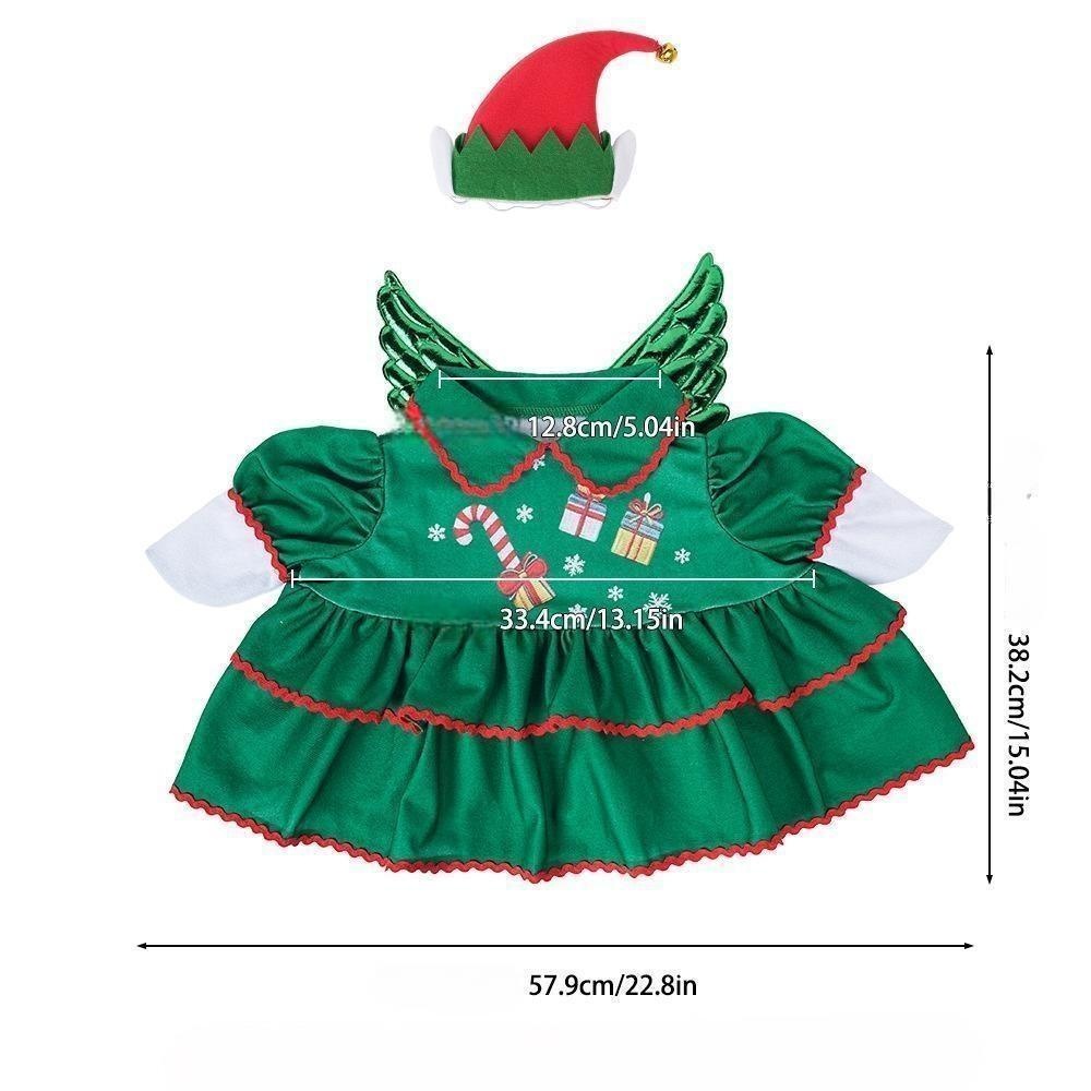 Christmas Porch Goose Outfit, Tree Elf Wing Skirt, Yard Holiday Party Decor - Image 4