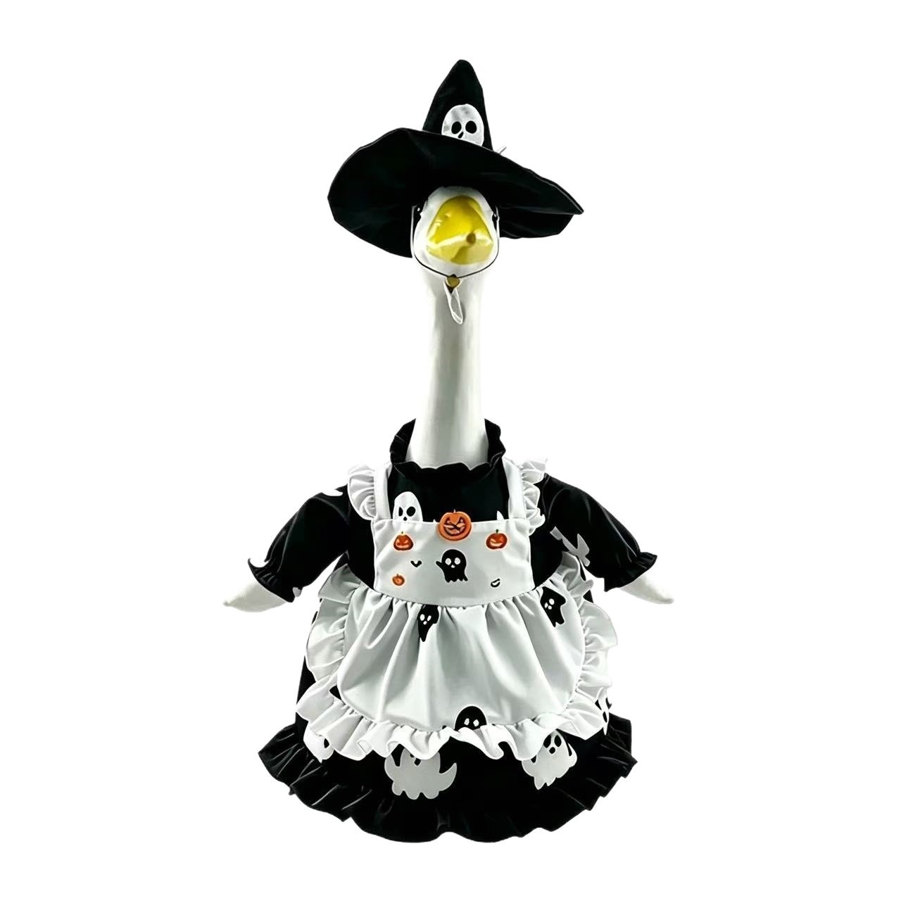 Halloween Porch Goose Outfit, Pumpkin Bat Maid Apron Set, Yard Porch Goose Costume - Image 3
