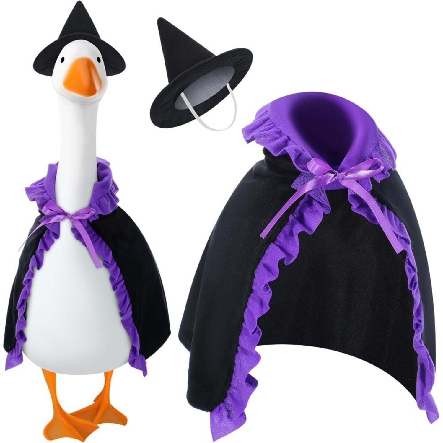 New Porch Goose Costume, Purple Wizard Robe Halloween Outfit, Outdoor Lawn Garden Magic Baron Decor - Image 3