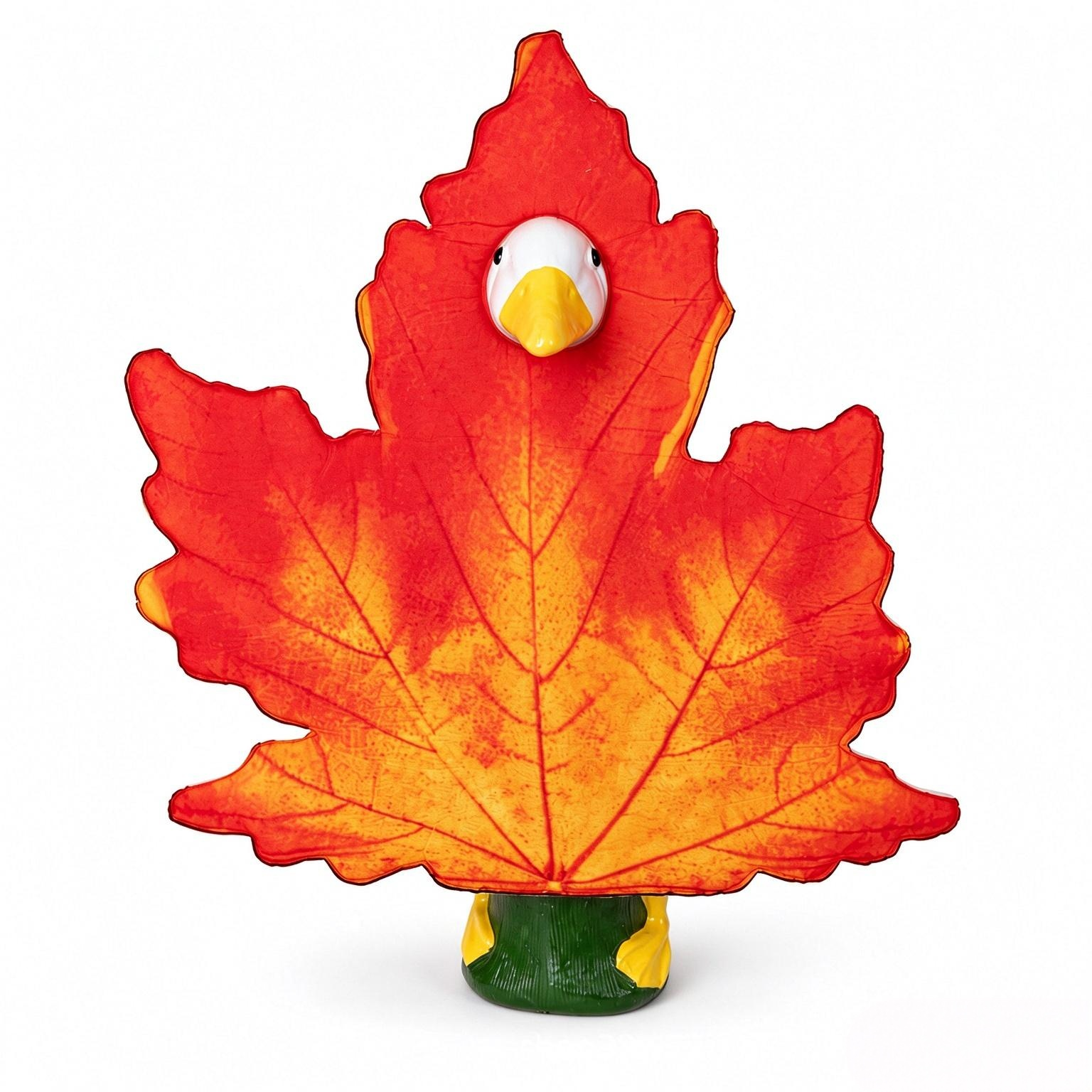 New Fall Maple Leaf Porch Goose Costume, Thanksgiving Yard Decor for 23 Inch Porch Goose - Image 3