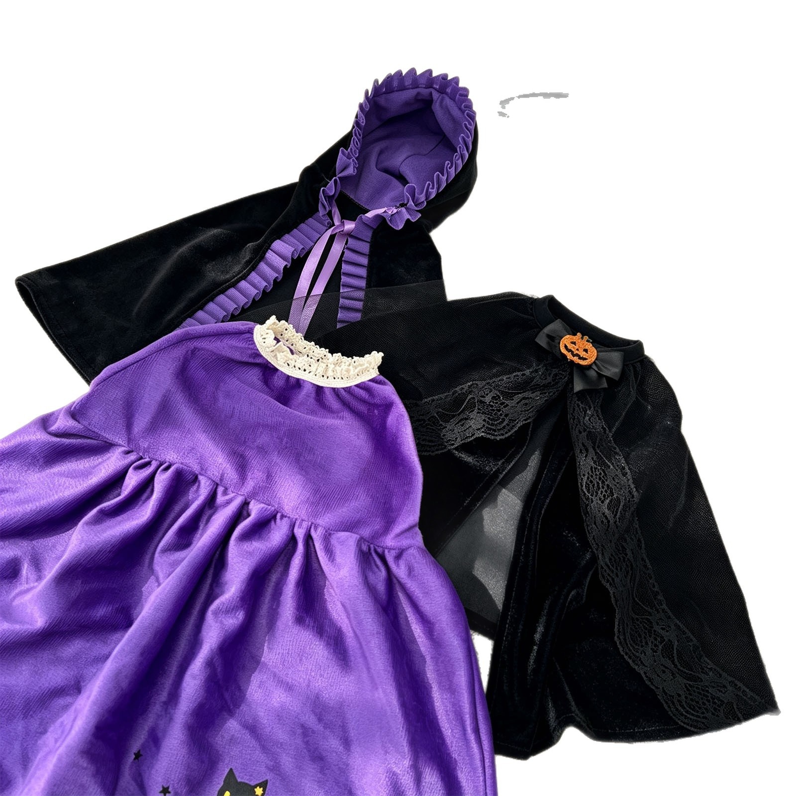 New Purple Black Witch Porch Goose Costume Set, Halloween Outdoor Yard Goose Decor - Image 3