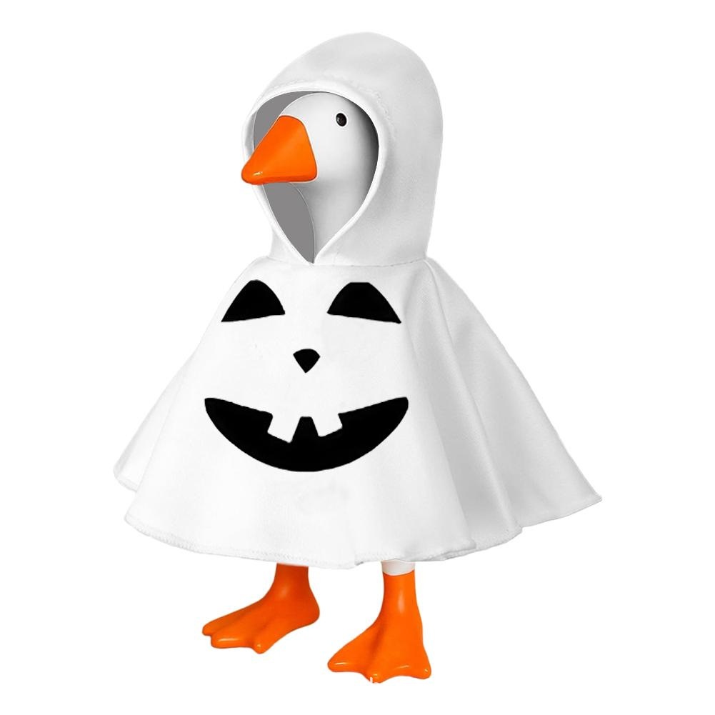 Mini Desktop Goose Costume, White Cloth Ghost Outfit, Kitchen Bedroom Office Decor - Image 3