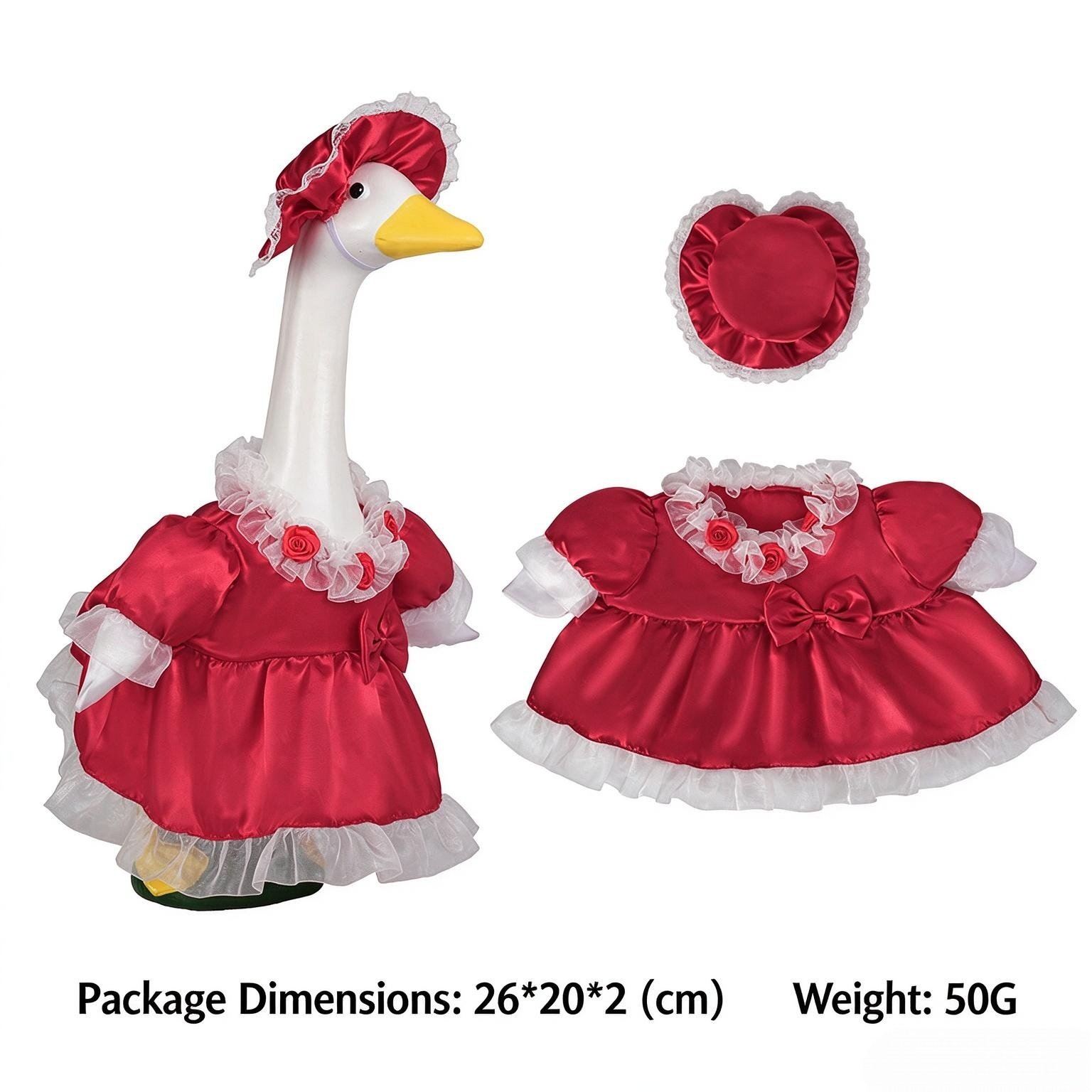 Valentine's Day Porch Goose Dress, 23 Inch Goose Outfit for Porch Yard Decor - Image 3